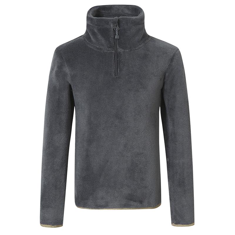 01 Covalliero Fleece junior trøje m. lynlås i Graphite 